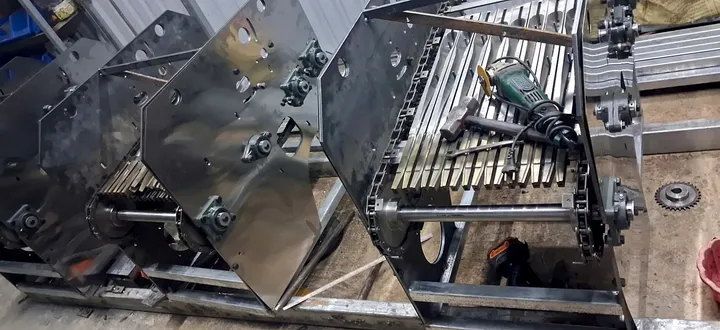 Freshly ground cutting blades, ready for final fitting